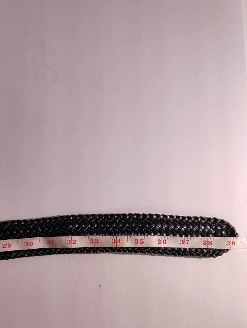 Woven Women's Black Braided Belt with Polished Buckle WM